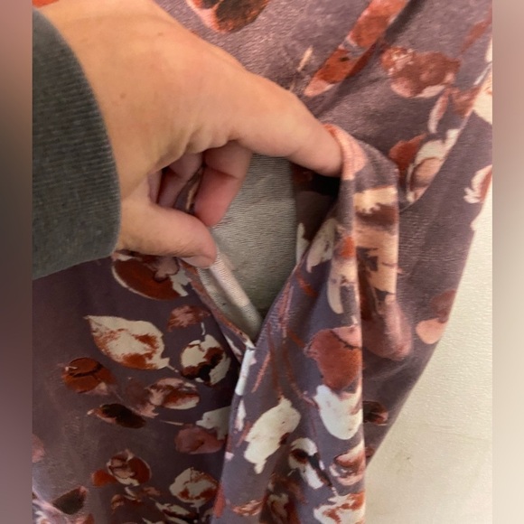 Purejill Women’s Affinity French Terry Floral Midi Shirt Dress Small - Picture 3 of 10